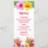 Menu Fleurs tropicales hawaïennes  (Devant)