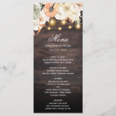 Menu Fleurs vintages et Citrouille Automne (Devant)