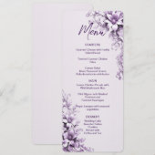 Menu Fleurs violettes (Devant / Derrière)