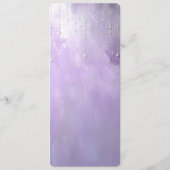 Menu Fleurs Violettes avec Perles Pendantes (Dos)