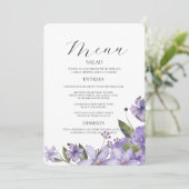 Menu Fleurs violettes de lavande 50e anniversaire maria (Debout devant)