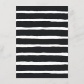 Menu Fleurs violettes et roses. Mariage rayé noir (Dos)