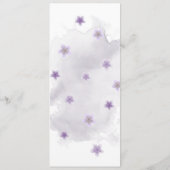 Menu fleurs violettes mariage vert (Dos)