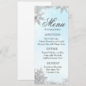 Menu Flocon de Neige en Hiver givré (Devant / Derrière)