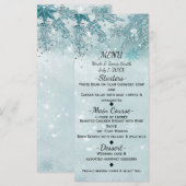 Menu Flocons de neige Merveilleux Noël Étincelles  (Devant / Derrière)