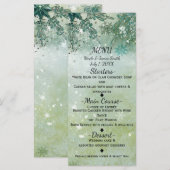 Menu Flocons de neige Merveilleux Noël Fête scinti (Devant / Derrière)