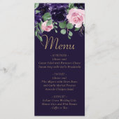 Menu Floraison | Garland rose et violet foncé (Devant)