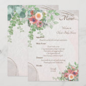 Menu Floral Baby Girl Douche (Devant / Derrière)