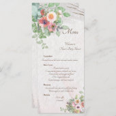 Menu Floral Baby Girl Douche (Devant / Derrière)