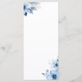 Menu floral bleu (Dos)