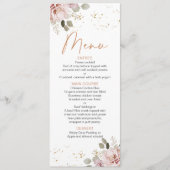 Menu Floral Boho Blush Moderne (Devant)