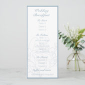 menu Floral bruiloft (Diamond Blue) (Staand voorkant)