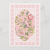 Menu Floral Chinoiserie Rose - Trianon (Dos)