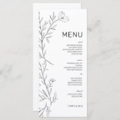 Menu Floral Daniella (Devant / Derrière)