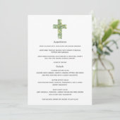 Menu Floral de Baptême ou de Christening (Debout devant)