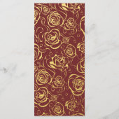 Menu Floral d'huile d'or sur Bourgogne (Dos)