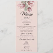 Menu Floral, Dusty rose Blush Mariage (Devant)
