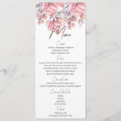 Menu Floral, Dusty rose Mariage (Devant)