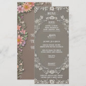 Menu Floral Elegance Wedding (Voorkant / Achterkant)