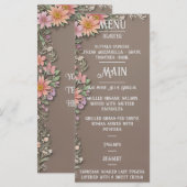 Menu Floral Elegance Wedding (Voorkant / Achterkant)