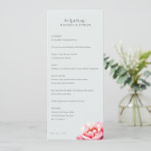Menu Floral Élégant Beige (Debout devant)