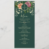 Menu Floral Emerald Green Mariage (Devant)