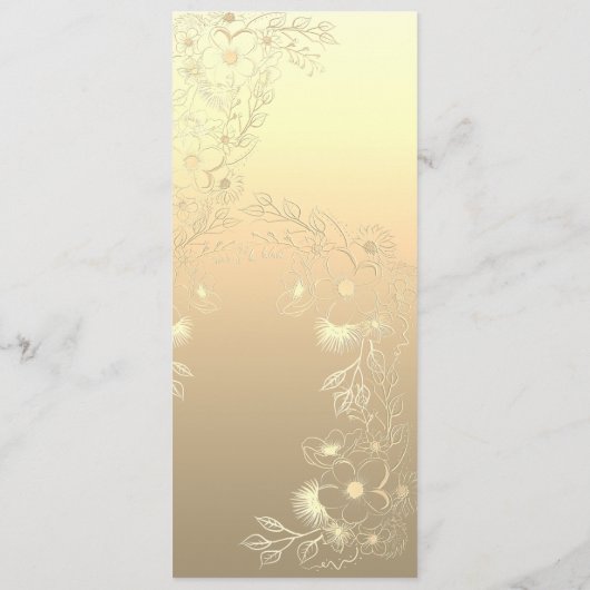 Menu Floral Emerald Green Mariage (Dos)