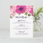 Menu floral //épousant, Fête de la mariée, baby (Debout devant)