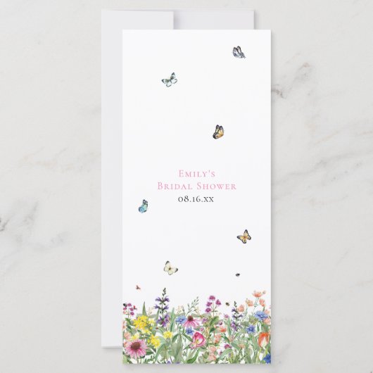 Menu Floral Été (Dos)