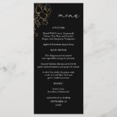Menu Floral Gold Linal Haut - Noir (Devant)