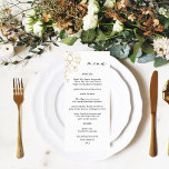 Menu Floral Gold Linal Tall<br><div class="desc">Faites correspondre vos invitations ou votre thème de mariage ou de fête avec vos magnifiques menus floraux dorés.</div>
