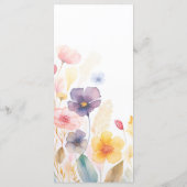 Menu Floral Gold Mariage (Dos)