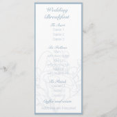 Menu Floral mariage (Bleu Diamant) (Devant)