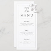 Menu Floral Mariage/Événement (Devant / Derrière)