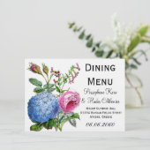 Menu Floral Mariage Rose Hydrangea (Debout devant)