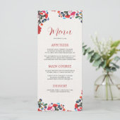 Menu Floral mexicain Élégant Mariage coloré Fiesta (Debout devant)