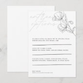 Menu Floral Minimaliste (Devant / Derrière)