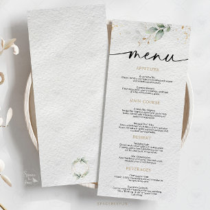 Menu Floral Minimaliste de Mariage