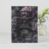 Menu Floral Moody noir et violet (Debout devant)
