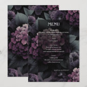 Menu Floral Moody violet (Devant / Derrière)