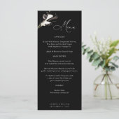 Menu floral noir et blanc - Noir (Debout devant)