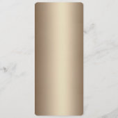 Menu floral orné doré (Dos)