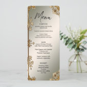 Menu Floral Orné Or (Debout devant)