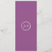 Menu Floral Purple Calla Lily Aquarelle (Dos)