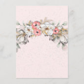 Menu Floral Ribbon Mariage Suite 4,5 pouces x 6,25 (Dos)