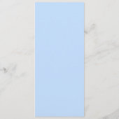 Menu Floral Rose Bleu & Blanc Mariage (Dos)