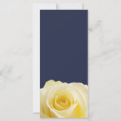 Menu Floral Rose Jaune Moderne Mariage (Dos)