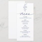 Menu Floral Simple (Devant / Derrière)