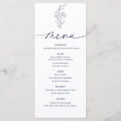 Menu Floral Simple (Devant)