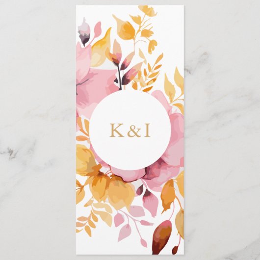 Menu Floral Simple Spring Event (Dos)